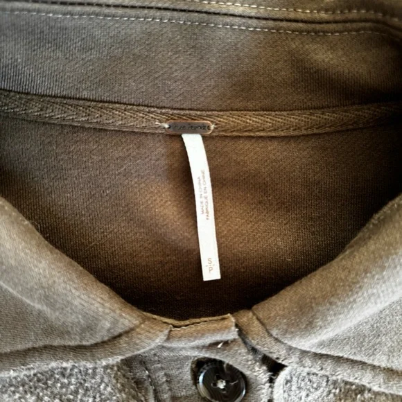 Free People Ruby Oversized Shirt Jacket in Olive Sz S - Picture 6 of 12